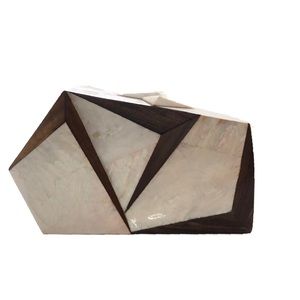Mother of Pearl and Wood Clutch